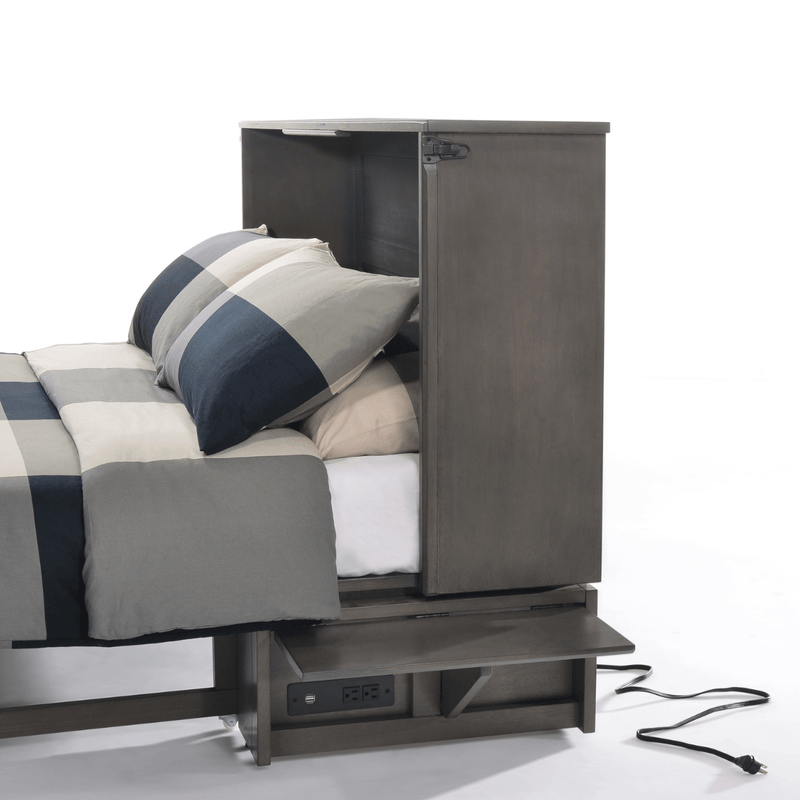 Sagebrush Queen Murphy Cabinet Bed Stonewash with Mattress