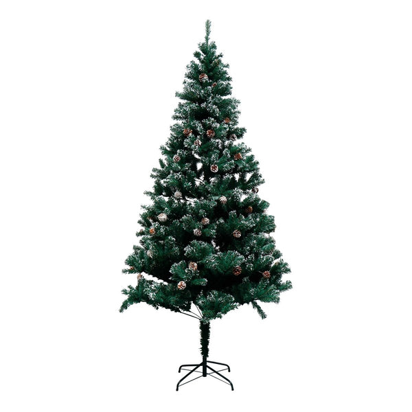 Snow Dusted Artificial Christmas Tree with Pine Cones - 8 Foot