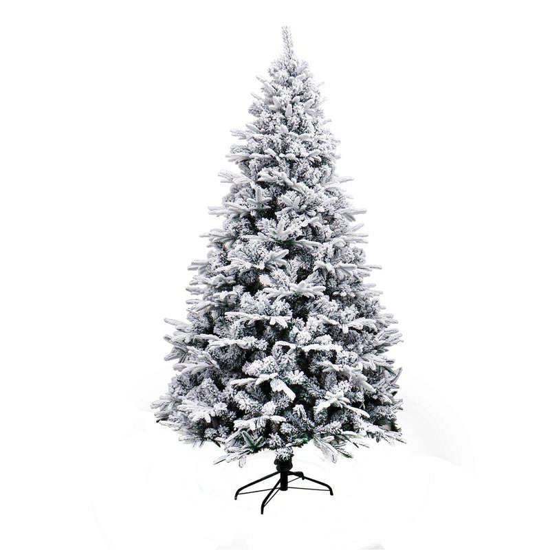 Deluxe Artificial Indoor Christmas Holiday Tree - 7 Foot - Snow Dusted