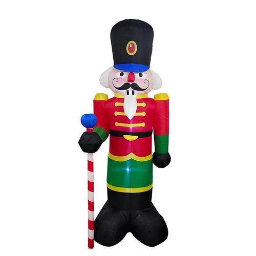 Giant Inflatable Nutcracker with UL Certified Blower and LED Lights - 8 Foot