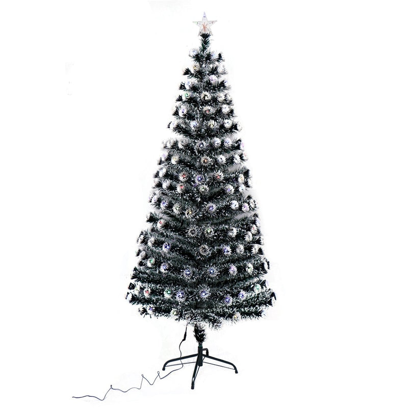 Artificial Indoor Christmas Holiday Optics Tree with Multi-Colored LED Lights - 6 Foot