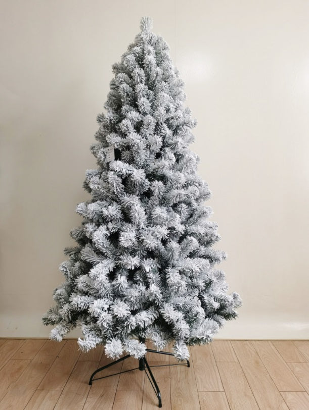 Premium Artificial Snow Flocked Fir Holiday Christmas Tree - 7 Foot