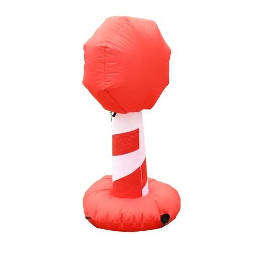 Inflatable LED Santa STOP Here Sign with UL Certified Blower - 4 Foot