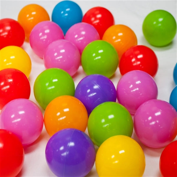 Plastic Balls For Bouncy Playhouse - Various Vibrant Colors - Set of 60
