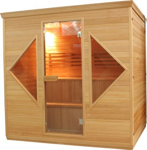CED6HELSINKI 4-5 Person Canadian Red Cedar Wood Indoor Wet Dry Sauna with 4.5 kW ETL Electrical Heater