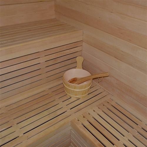 CED6VAASA 6 Person Canadian Red Cedar Outdoor and Indoor Wet Dry Sauna with 6 kW ETL Electrical Heater