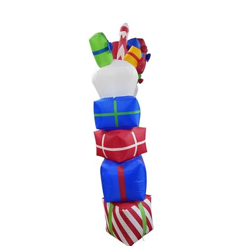 Giant Inflatable Gift Stacked Archway with UL Certified Blower and LED Lights - 8 Foot