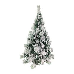 Snow Dusted Artificial Holiday Christmas Tree - 6 Foot - with Green Metal Stand