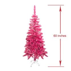 Luscious Artificial Christmas Holiday Tree - 5 Foot - Soft Coral Pink