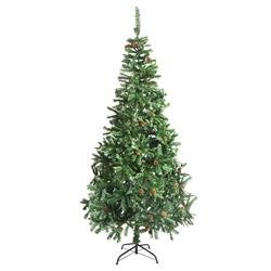 Luscious Artificial Indoor Christmas Holiday Pine Tree - 9 Foot - with Pine Cones