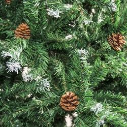 Luscious Artificial Indoor Christmas Holiday Pine Tree - 9 Foot - with Pine Cones