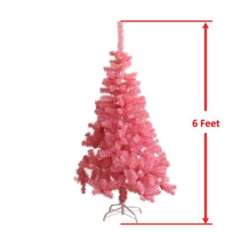 Artificial Indoor Christmas Holiday Tree - 6 Foot - Candy Cane Pink