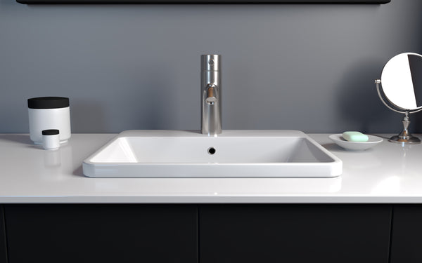 21 Inch Mineral Composite Single Recessed Bathroom Sink – ES-SRS21