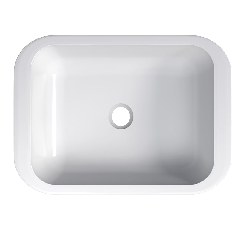 21 Inch Mineral Composite Undermount Bathroom Sink – ES-UMS21
