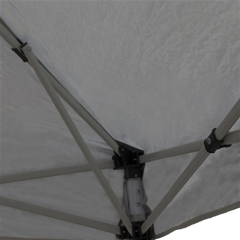 Iron Foldable Gazebo Canopy for Outdoor Events - 8x 8 Ft - White Color