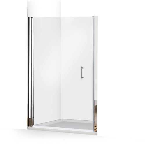 1/4'' Glass Pivot Shower Door - 48 x 72 Inches - Chrome