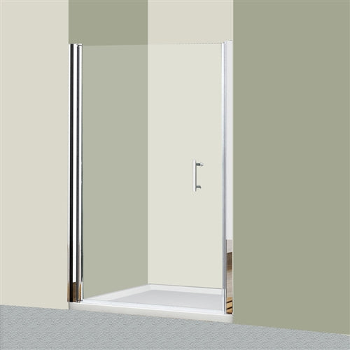 1/4'' Glass Pivot Shower Door - 48 x 72 Inches - Chrome