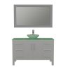 48 Inch Gray Wood and Glass Vessel Sink Vanity Set 8116BG