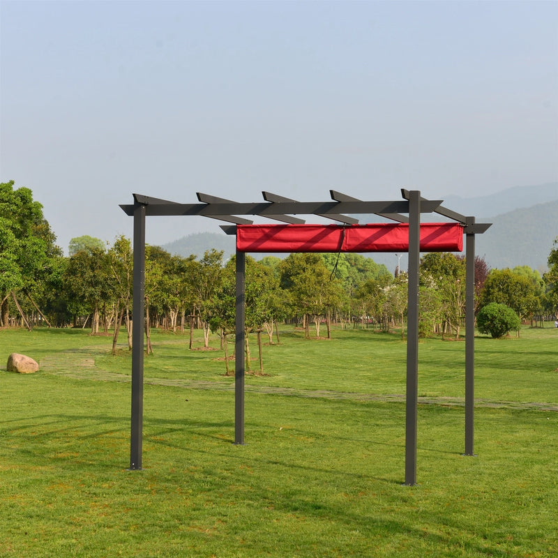 Aluminum Outdoor Canopy Grape Trellis Pergola - 9 x 9 Ft