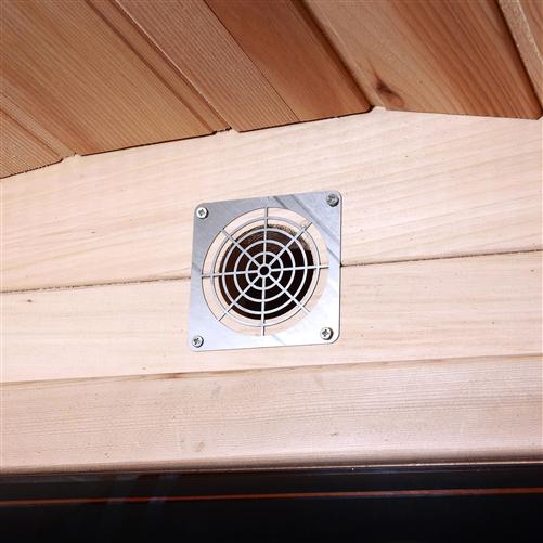 Outdoor and Indoor Rustic Western Red Cedar Barrel Sauna - ETL Certified Heater - 4 Person