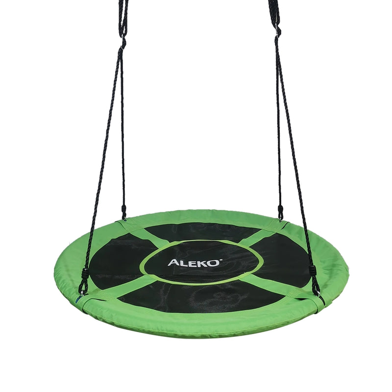 Outdoor Saucer Platform Swing with Adjustable Hanging Ropes - 47 Inches -Blue