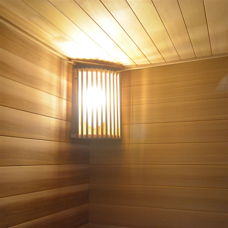 Canadian Hemlock Indoor Wet Dry Sauna - 3 kW ETL Certified Heater - 3 Person-