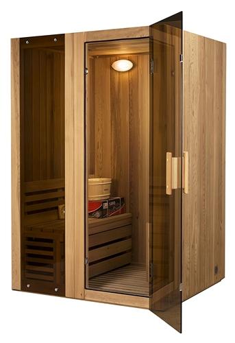 Canadian Cedar Indoor Wet Dry Sauna Steam Room - 3 kW ETL Certified Heater - 2 Person