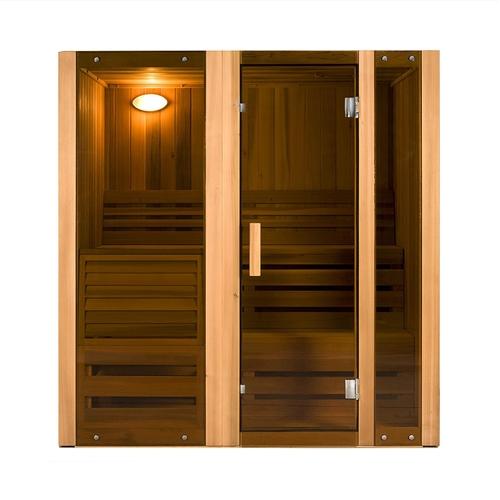Canadian Cedar Indoor Wet Dry Sauna Steam Room - 3 kW ETL Certified Heater - 3 Person