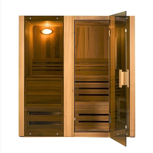 Hemlock Indoor Wet Dry Sauna Steam Room - 3 kW ETL Certified Heater - 3 Person