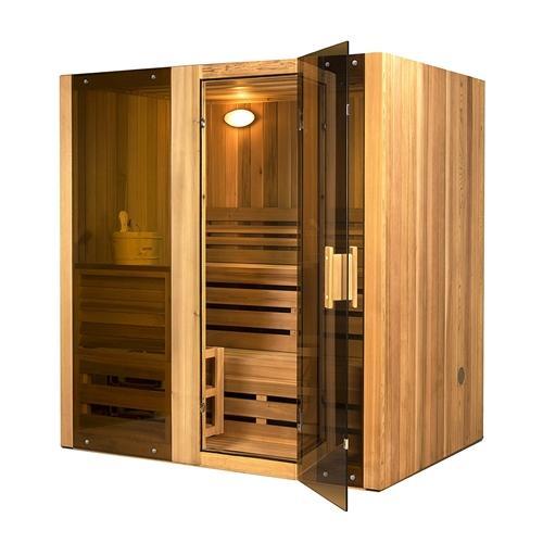 Canadian Cedar Indoor Wet or Dry Sauna Steam Room - 4.5 kW Harvia KIP Heater - 4 Person