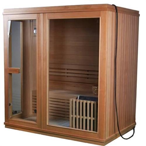 Canadian Hemlock Indoor Wet Dry Sauna - 4.5 kW ETL Certified Heater - 4 Person-1618927079