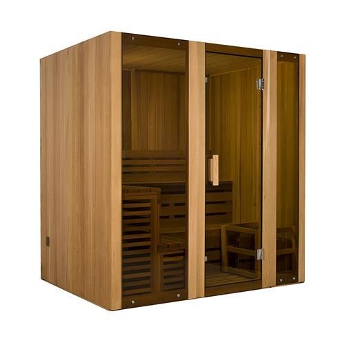 Canadian Cedar Indoor Wet Dry Steam Room Sauna - 6 kW ETL Certified Heater - 6 Person