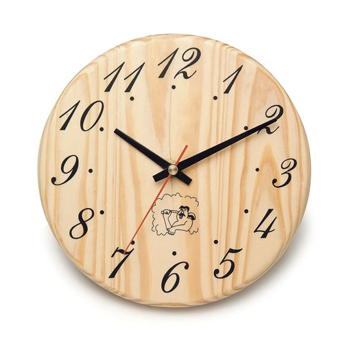 Handcrafted Sleek Analog Clock in Finnish Pine Wood