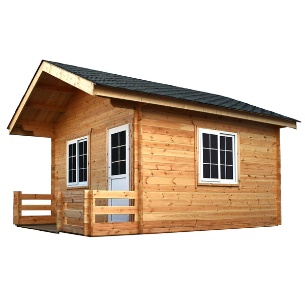 Wooden DIY Outdoor Studio-Home Cabin and Cottage Space with Front Porch